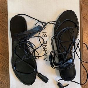 Annie Bing Lace up sandals with tassels